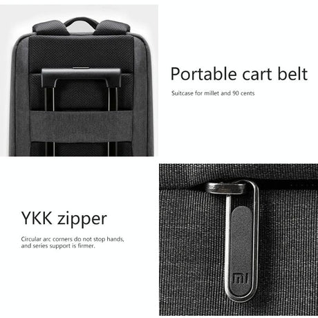 15.6-Inch Waterproof Laptop Backpack - Light Grey