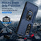 For Samsung Galaxy Z Fold4 5G Shockproof Case With Holder - Pc Tpu - Purple + Black