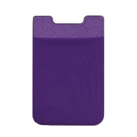 Lycra Phone Card Holder Stretch Back Sticker Wallet For Cards Bus Pass Bank Fits Most Phones - Brown