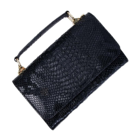 Versatile Lady Crossbody Wrist Bag - Multi-functional - Snake Pattern Pink
