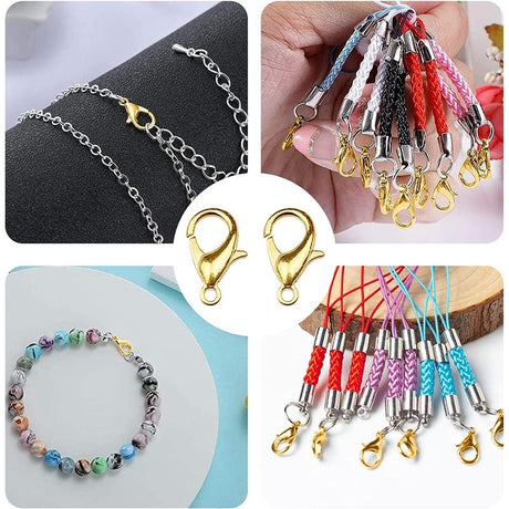 100 High Quality 12Mm Alloy Lobster Claw Jewelry Accessories