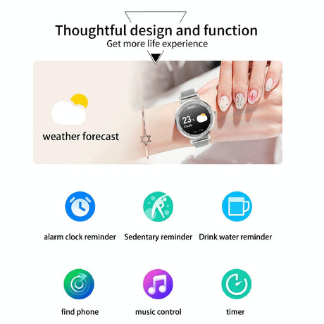 Menstrual Period Smart Bracelet With Blood Pressure And Heart Rate Monitoring - Gold