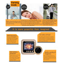 2.4 Screen 2.0Mp Security Camera With Night Vision And Video Recording - No Disturb Peephole Viewer - Gold