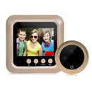2.4 Screen 2.0Mp Security Camera With Night Vision And Video Recording - No Disturb Peephole Viewer - Gold