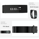Waterproof Oled Bluetooth Smart Bracelet With Pedometer And Remote Capture For Android / Ios - Blue