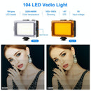 Bluetooth Vlogging Kit With Led Light Mic Tripod - Blue