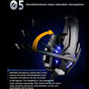 3.5Mm Gaming Headset With Mic & Led For Laptop / Phone - Blue Black
