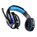 3.5Mm Gaming Headset With Mic & Led For Laptop / Phone - Blue Black