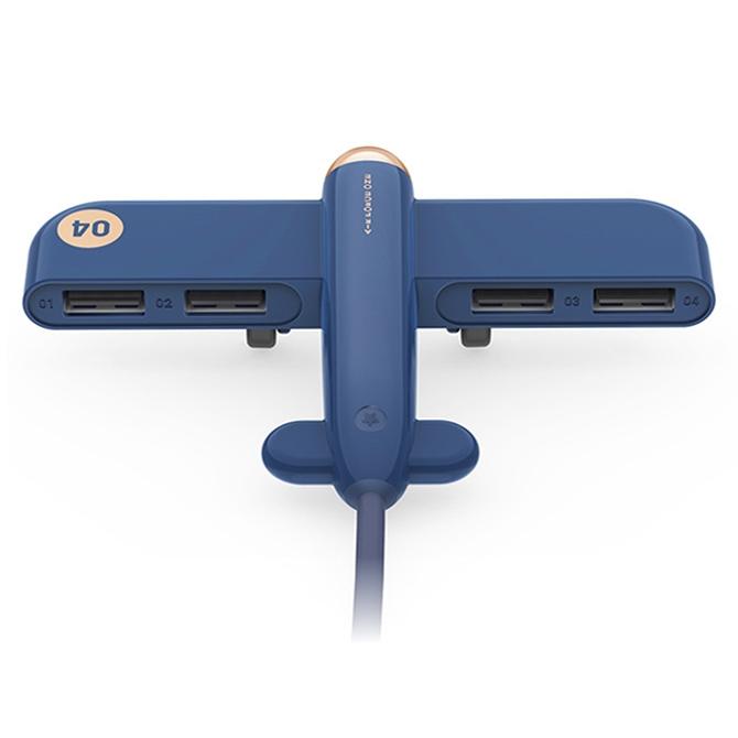 4-Port Usb Air Force One Hub - Blue