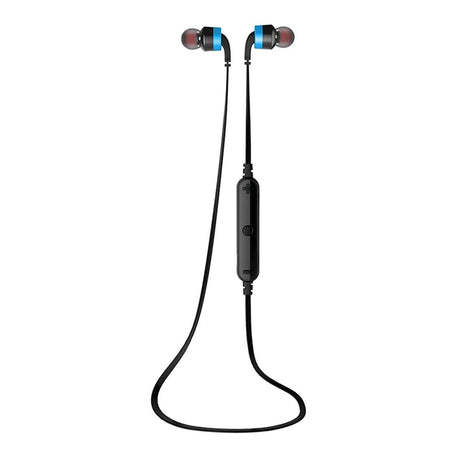 Wireless Sport Bluetooth Earphones with In-line Control - Black - Blue