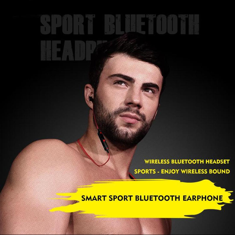 Wireless Sport Bluetooth Earphones with In-line Control - Black - Blue