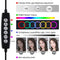 Vlogging Live Broadcast Smartphone Video Rig With 4.7 Inch Rgbw Ring Led Selfie Light Microphone And Pocket Tripod Mount Kit