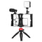 Vlogging Live Broadcast Kit With Led Fill Light Microphone Tripod Mount & Cold Shoe Head