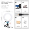 Vlogging Live Broadcast Smartphone Video Rig With 4.7 Inch Ring Led Selfie Light Kit And Cold Shoe Tripod Head - Blue