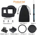 Aluminum Protective Cage With Insurance Frame And 52Mm Uv Lens For Gopro Hero7 / 6 / 5