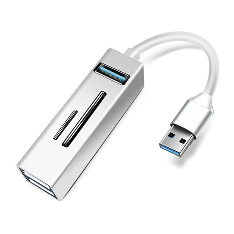 5-In-1 Usb3.0 Hub Adapter 3X Usb + Sd / Tf Reader - Blue