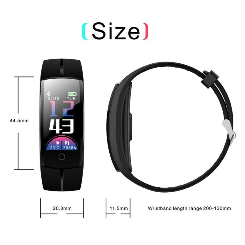 Waterproof Tft Smart Bracelet With Call / Heart / Sleep / Sedentary / Bp Monitoring - Blue