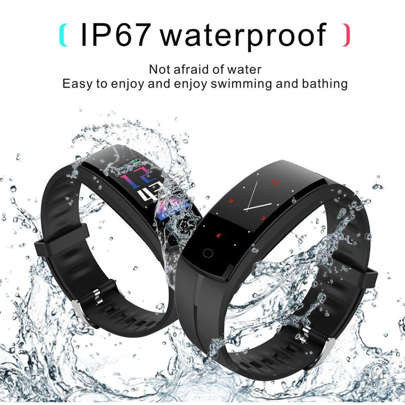 Waterproof Tft Smart Bracelet With Call / Heart / Sleep / Sedentary / Bp Monitoring - Blue
