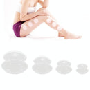 4-Piece Silicone Cupping Therapy Set For Body Massage - Blue