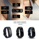 Smart Oled Bracelet - Waterproof Pedometer Bp Hr Blood Oxygen - Android / Ios - Blue