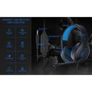3.5Mm Noise-Canceling Gaming Headset With Retractable Mic - Black Blue
