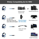 3.5Mm Noise-Canceling Gaming Headset With Retractable Mic 2M Cable - Black Blue