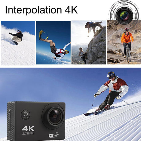 170 Degree Wide Angle Wifi Action Camera With Waterproof Case - Supports 64Gb Micro Sd
