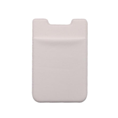 Lycra Phone Card Holder Stretch Back Sticker Wallet For Cards Bus Pass Bank Fits Most Phones - Gray