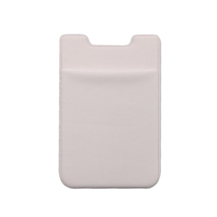 Lycra Phone Card Holder Stretch Back Sticker Wallet For Cards Bus Pass Bank Fits Most Phones - Gray