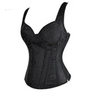 Adjustable Plus Size Steampunk Gothic Corset With G String S To 6Xl - Brown - 6Xl