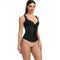 Adjustable Plus Size Steampunk Gothic Corset With G String S To 6Xl - Black - 4Xl