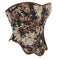 Floral Fishbone Corset Top Retro Bodice Plus Size Xs-Xl Flounce Irregular Bustier - L