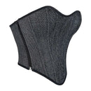 Gray Gothic Punk Crop Top Women Lacing Bandage Bustier With Zipper Plus Size S-Xxl - L