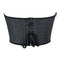 Gray Gothic Punk Crop Top Women Lacing Bandage Bustier With Zipper Plus Size S-Xxl - Xl