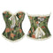 Green Lace Trim Gothic Corset Ruffled Victorian Bustier For Halloween - M