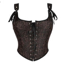 Steampunk Retro Bustier Strap Vest Tank Top Coffee Corset Plus Size Xs-6Xl - Xxl