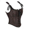 Steampunk Retro Bustier Strap Vest Tank Top Coffee Corset Plus Size Xs-6Xl - 5Xl