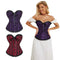 Vintage Floral Lace Up Overbust Corset For Mature Women Sizes Xs-6Xl - Red - Xl