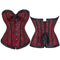 Vintage Floral Lace Up Overbust Corset For Mature Women Sizes Xs-6Xl - Red - Xs