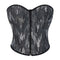 Plus Size Silver Sequin Crop Top With Lace Detail 14 Fishbones Support S-Xxxl - S