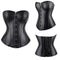 Steampunk Plus Size Slimming Body Shapewear Corset Red / Black - Black - Xxxl