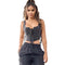 Black Gothic Slimming Vest Corset With Butterfly Detail Backless Boned And Lace-Up For Steampunk Style - Xl