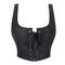 Black Gothic Slimming Vest Corset With Butterfly Detail Backless Boned And Lace-Up For Steampunk Style - Xs