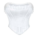 Strapless Push-Up Wedding Bra White Bustier Vest With Zip - Xl