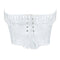 Strapless Push-Up Wedding Bra White Bustier Vest With Zip - L