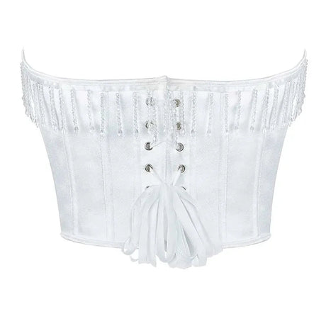 Strapless Push-Up Wedding Bra White Bustier Vest With Zip - Xxl