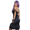 Floral Lace Corset With Off Shoulder Sleeves Plus Size S-6Xl Bow Tie Chest Biner Bustier Top In Black - Xl