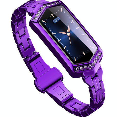 Smart Watch With Heart Rate Blood Oxygen And Sleep Monitoring - Ip67 Waterproof - Purple
