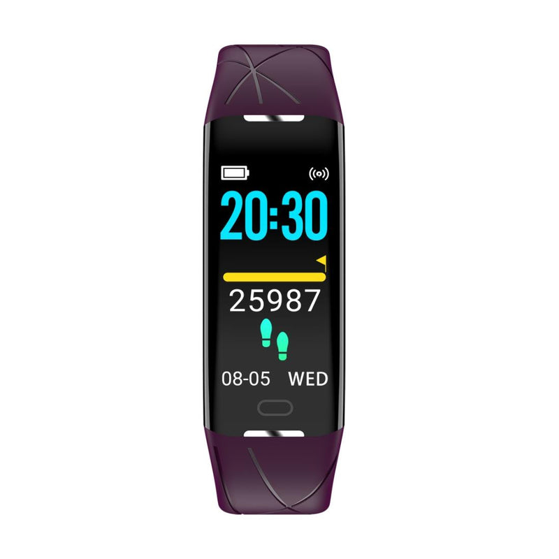 Smart Bracelet With Heart Rate Monitor And Call Reminder - Waterproof - Purple