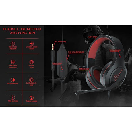 3.5Mm Noise-Canceling Gaming Headset With Retractable Mic - Purple